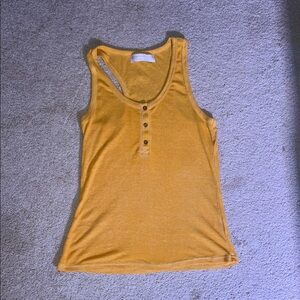 No Boundaries Orange Fitted Sleeveless Tank Top